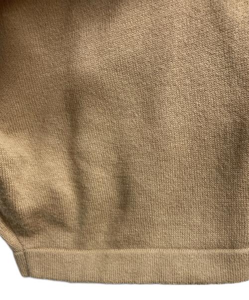 LACOSTE（ラコステ）LACOSTE (ラコステ) S/Sボーダーニット ベージュ サイズ:Mの古着・服飾アイテム