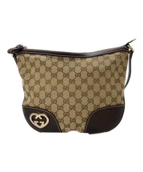GUCCI（グッチ）GUCCI (グッチ) ラブリーハートGGショルダーバッグ ブラウンの古着・服飾アイテム