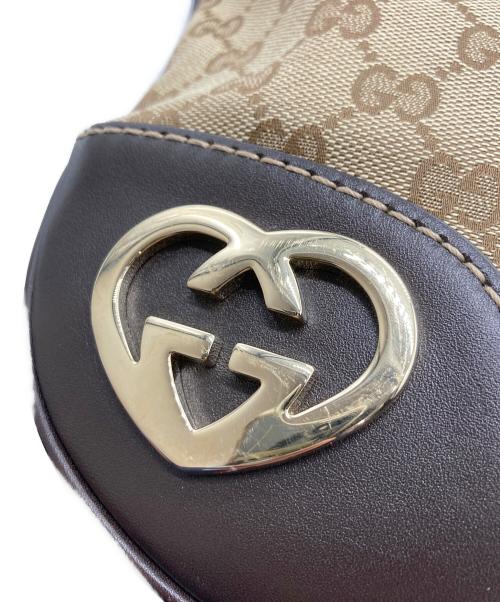GUCCI（グッチ）GUCCI (グッチ) ラブリーハートGGショルダーバッグ ブラウンの古着・服飾アイテム