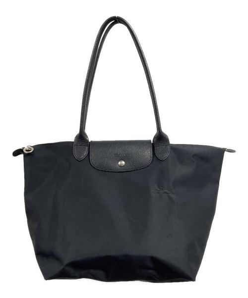 LONGCHAMP（ロンシャン）LONGCHAMP (ロンシャン) 折り畳みトートバッグ ブラックの古着・服飾アイテム
