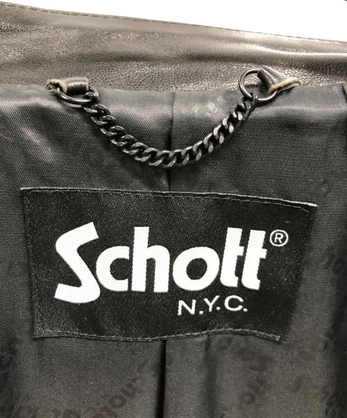 Schott（ショット）Schott (ショット) ダブルライダースジャケット ブラック サイズ:Mの古着・服飾アイテム