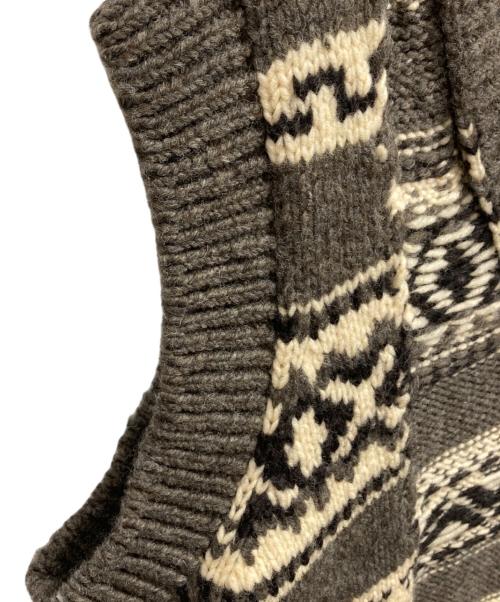 JOHN MASON SMITH（ジョンメイソンスミス）JOHN MASON SMITH (ジョンメイソンスミス) 3G CANADIAN KNIT V VEST/JOHN MASON SMITHニット ブラウン サイズ:Sの古着・服飾アイテム