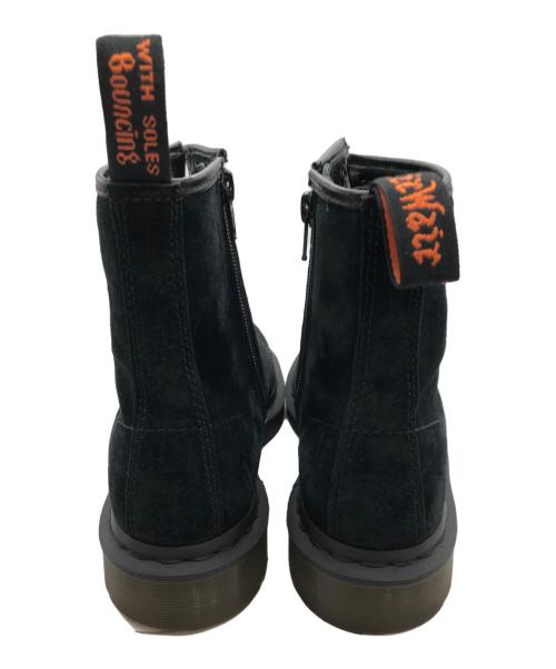 Dr.Martens（ドクターマーチン）Dr.Martens (ドクターマーチン) BEAMS (ビームス) 別注8ホールスウェードブーツ ブラック サイズ:UK4の古着・服飾アイテム