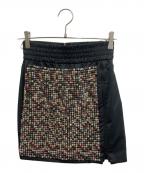 N°21ヌメロヴェントゥーノ）の古着「ビジュー付きミニスカート」｜ブラック