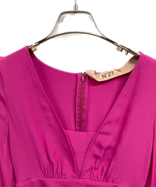 N°21（ヌメロヴェントゥーノ）N°21 (ヌメロヴェントゥーノ) ブラウスワンピース ショッキングピンク サイズ:38の古着・服飾アイテム