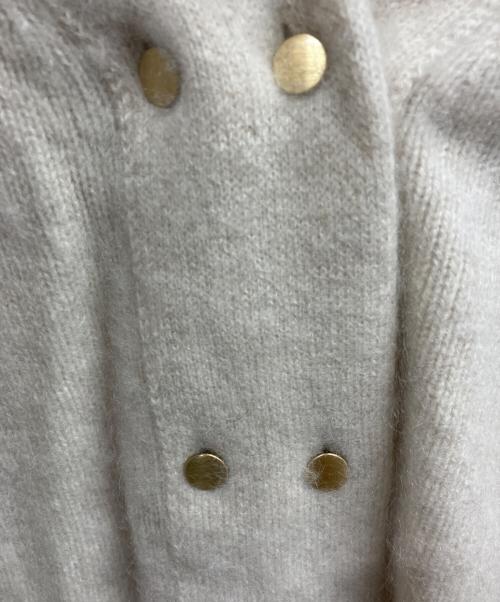 Noble（ノーブル）Noble (ノーブル) ヤク ダブルボタンニットカーディガン アイボリー サイズ:Freeの古着・服飾アイテム