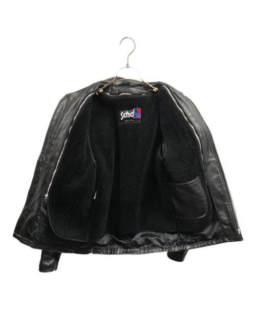 Schott（ショット）Schott (ショット) ライナー付シングルライダースジャケット ブラック サイズ:36の古着・服飾アイテム