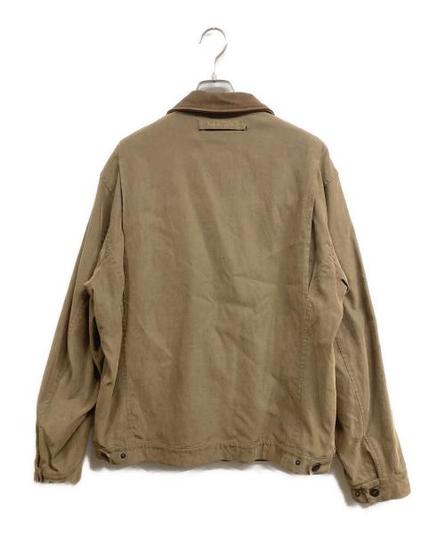 NAUTICA（ノーティカ）NAUTICA (ノーティカ) レザーカラージップアップジャケット ベージュ サイズ:Lの古着・服飾アイテム