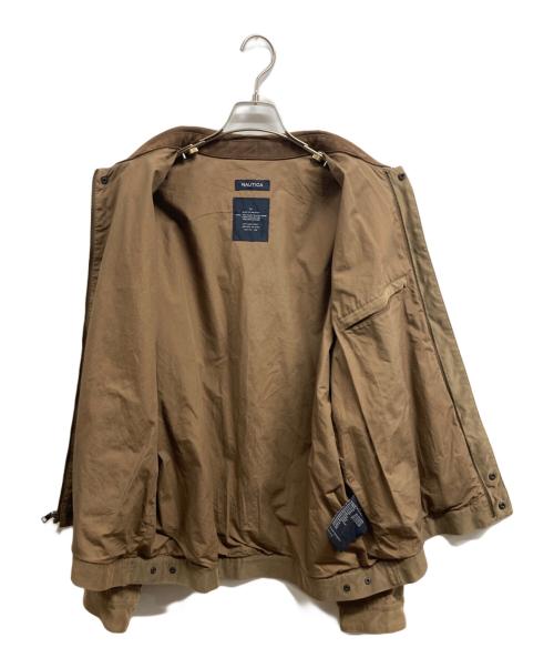 NAUTICA（ノーティカ）NAUTICA (ノーティカ) レザーカラージップアップジャケット ベージュ サイズ:Lの古着・服飾アイテム