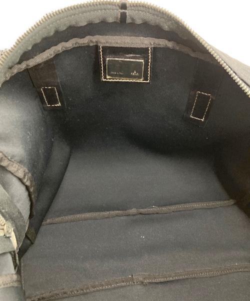 FENDI（フェンディ）FENDI (フェンディ) ズッキーノ柄キャンバスハンドバッグ ブラックの古着・服飾アイテム