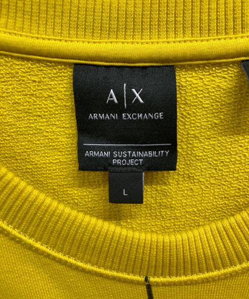 ARMANI EXCHANGE（アルマーニ エクスチェンジ）ARMANI EXCHANGE (アルマーニ エクスチェンジ) クルーネックスウェット イエロー サイズ:Lの古着・服飾アイテム