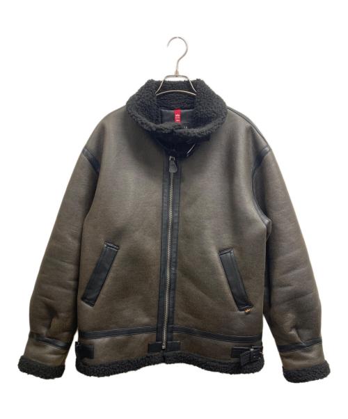 ALPHA（アルファ）ALPHA (アルファ) B－3ムートンジャケット ブラック サイズ:Lの古着・服飾アイテム