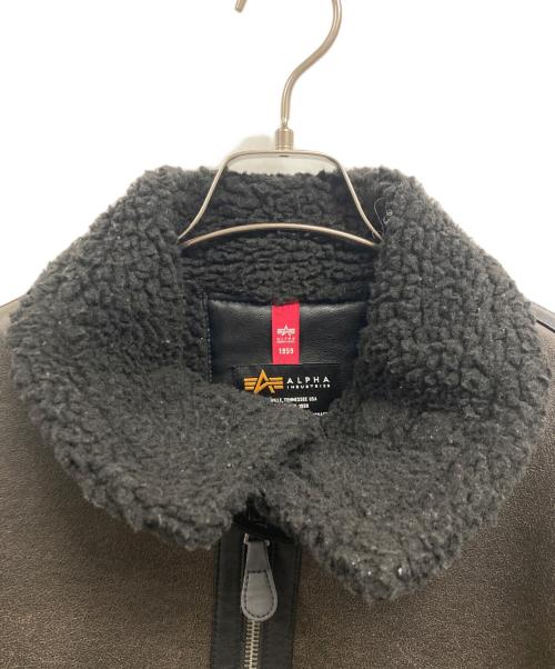 ALPHA（アルファ）ALPHA (アルファ) B－3ムートンジャケット ブラック サイズ:Lの古着・服飾アイテム