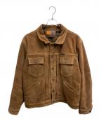 DIESELディーゼル）の古着「スウェードレザージャケット」｜ベージュ
