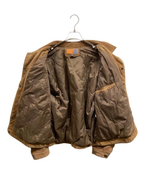 DIESEL（ディーゼル）DIESEL (ディーゼル) スウェードレザージャケット ベージュ サイズ:Mの古着・服飾アイテム
