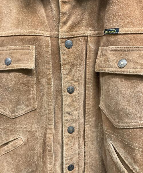 DIESEL（ディーゼル）DIESEL (ディーゼル) スウェードレザージャケット ベージュ サイズ:Mの古着・服飾アイテム