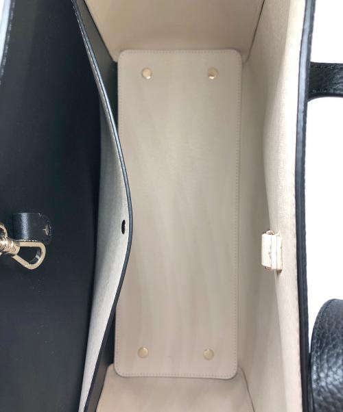 Kate Spade（ケイトスペード）Kate Spade (ケイトスペード) ノット カラーブロック ぺブル レザー ラージ トート ベージュの古着・服飾アイテム