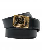 FENDIフェンディ）の古着「バックルロゴベルト」｜ブラック