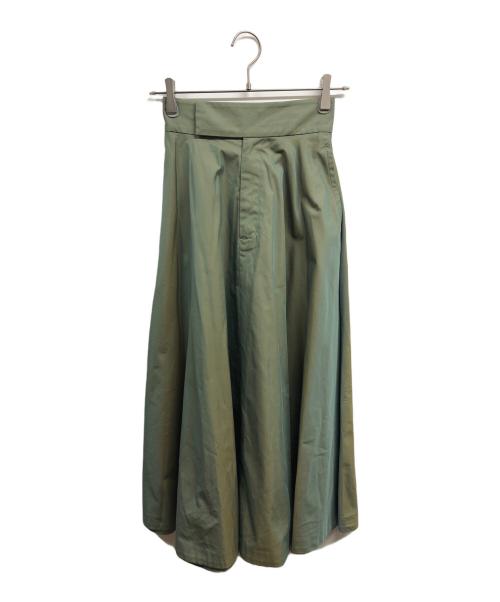 CLANE（クラネ）CLANE (クラネ) CHAMBRAY CIRCULAR ロングスカート グリーンの古着・服飾アイテム