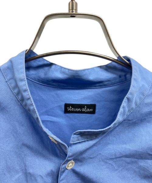 STEVEN ALAN（スティーブンアラン）STEVEN ALAN (スティーブンアラン) バンドカラーシャツ ブルー サイズ:Mの古着・服飾アイテム