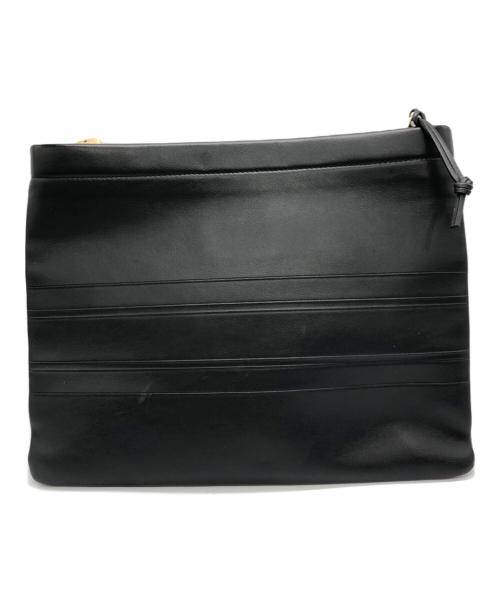 Christian Dior（クリスチャン ディオール）Christian Dior (クリスチャン ディオール) オールレザー クラッチバッグ ブラックの古着・服飾アイテム