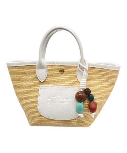 LONGCHAMP（ロンシャン）LONGCHAMP (ロンシャン) ル パニエ プリアージュ バスケットバッグ XSサイズ ベージュの古着・服飾アイテム