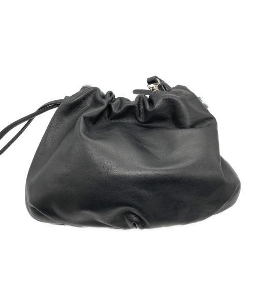 russet（ラシット）russet (ラシット) レザーショルダーバッグ ブラックの古着・服飾アイテム