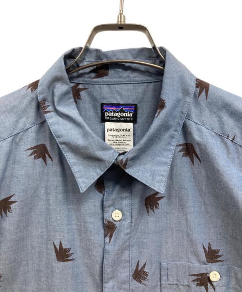 Patagonia（パタゴニア）Patagonia (パタゴニア) ORGANIC COTTON半袖シャツ ブルー サイズ:Lの古着・服飾アイテム