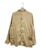 STEVEN ALANスティーブンアラン）の古着「LNN BAND COLLAR WORK JACKET-LOOSE」｜ベージュ