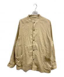 STEVEN ALAN（スティーブンアラン）の古着「LNN BAND COLLAR WORK JACKET-LOOSE」｜ベージュ