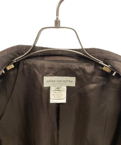 DRIES VAN NOTEN（ドリスヴァンノッテン）DRIES VAN NOTEN (ドリスヴァンノッテン) 3Bテーラードジャケット ブラウン サイズ:48の古着・服飾アイテム
