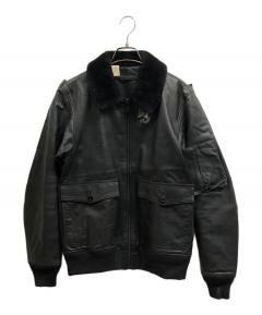 中古・古着通販】J.CREW (ジェイクルー) レザージャケット ブラック