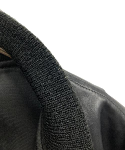 N.HOOLYWOOD（エヌ ハリウッド）N.HOOLYWOOD (エヌ ハリウッド) レザーブルゾン ブラック サイズ:42の古着・服飾アイテム