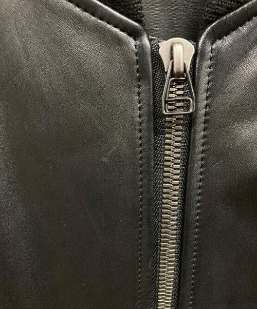 N.HOOLYWOOD（エヌ ハリウッド）N.HOOLYWOOD (エヌ ハリウッド) レザーブルゾン ブラック サイズ:42の古着・服飾アイテム