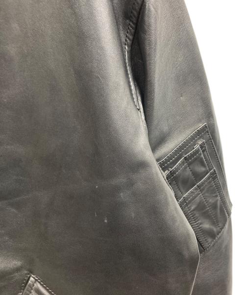 N.HOOLYWOOD（エヌ ハリウッド）N.HOOLYWOOD (エヌ ハリウッド) レザーブルゾン ブラック サイズ:42の古着・服飾アイテム