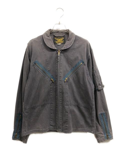 JOHN GLUCKOW（ジョン グラッコー）JOHN GLUCKOW (ジョン グラッコー) ジップフライトジャケット ネイビー サイズ:不明の古着・服飾アイテム