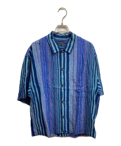 KENZO（ケンゾー）KENZO (ケンゾー) レーヨンリネンS/Sシャツ ブルー サイズ:2の古着・服飾アイテム