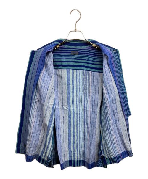 KENZO（ケンゾー）KENZO (ケンゾー) レーヨンリネンS/Sシャツ ブルー サイズ:2の古着・服飾アイテム