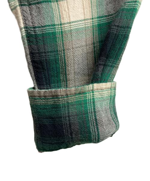 WACKO MARIA（ワコマリア）WACKO MARIA (ワコマリア) レギュラーカラーチェックシャツ グリーン サイズ:Lの古着・服飾アイテム