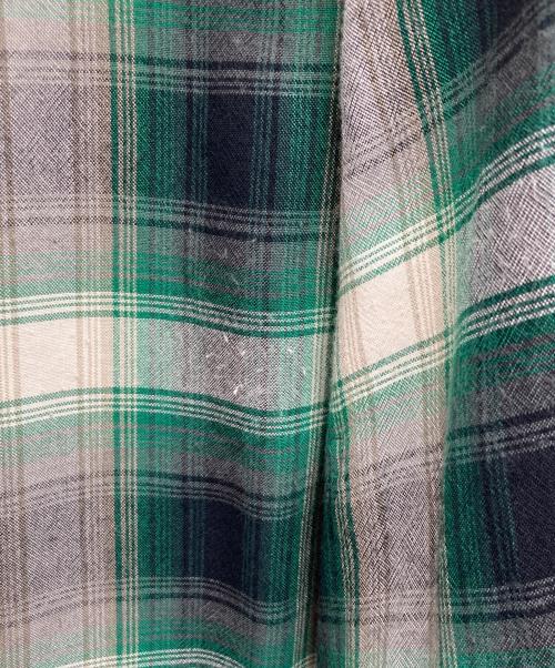 WACKO MARIA（ワコマリア）WACKO MARIA (ワコマリア) レギュラーカラーチェックシャツ グリーン サイズ:Lの古着・服飾アイテム