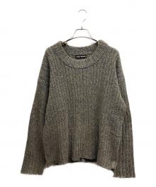 ISSEY MIYAKE（イッセイミヤケ）の古着「シルクウールクルーネックニット」｜ベージュ×ネイビー