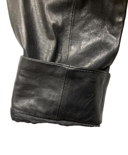 TO BE CHIC（トゥービーシック）TO BE CHIC (トゥービーシック) フリルレザージャケット ブラック サイズ:42の古着・服飾アイテム