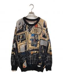 WACKO MARIA×Jean-Michel Basquiat（ワコマリア×ジャン ミシェル バスキア）の古着「モヘアニットセーター」｜ブラック