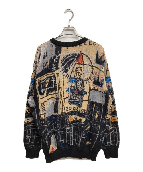 WACKO MARIA（ワコマリア）WACKO MARIA (ワコマリア) JEAN-MICHEL Basquiat (ジャン ミシェル バスキア) モヘアニットセーター ブラック サイズ:Lの古着・服飾アイテム