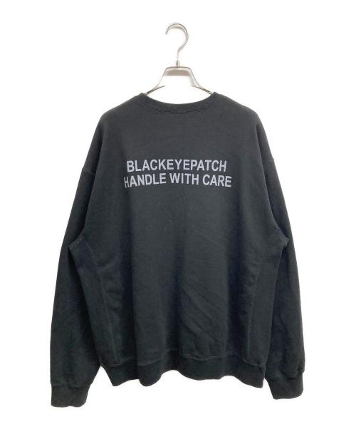 THE BLACK EYE PATCH（ブラックアイパッチ）THE BLACK EYE PATCH (ブラックアイパッチ) 刺繍ロゴスウェット ブラック サイズ:XLの古着・服飾アイテム