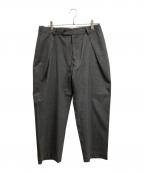 COLINAコリーナ）の古着「EASY TUCK PANTS / WASHABLE WOOL TROPICAL CLOTH」｜グレー