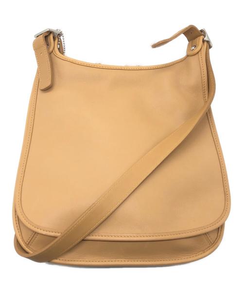 COACH（コーチ）COACH (コーチ) レザーショルダーバッグ ベージュの古着・服飾アイテム