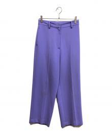 H BEAUTY&YOUTH（エイチ ビューティー&ユース）の古着「DOUBLE CLOTH WIDE TAPERED PANTS」｜パープル