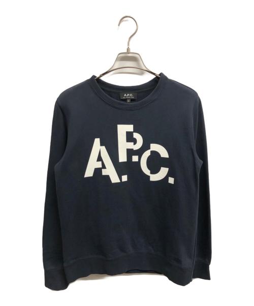 A.P.C.（アーペーセー）A.P.C. (アーペーセー) ロゴプリントスウェット ネイビー サイズ:Sの古着・服飾アイテム