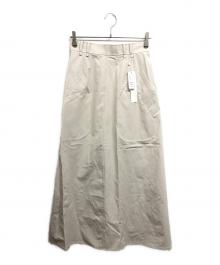 GALERIE VIE（ギャルリーヴィー）の古着「バウンシーウェザー アシンメトリースリットマキシスカート」｜アイボリー